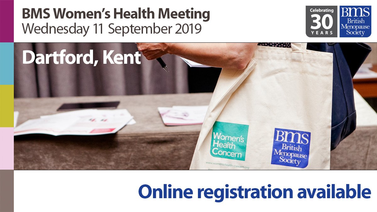 Upcoming women's health meeting in Kent. Excellent programme inc. Modern HRT management – progress or procrastination?; The menopausal ovary – an oncological perspective; The myths and reality of breast cancer and hormones; and more... Secure your place. bit.ly/315xeCc