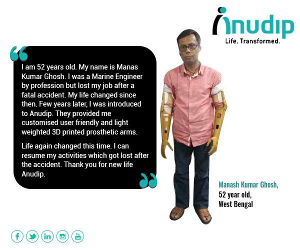 AnudipF's tweet image. At #Anudip, we provide an innovative #3D4D program that creates 3-D printed #prostheticsolutions for #amputees belonging to the marginalized background. To know more about our 3D4D program, visit anudip.org/3d4d/ /call : 1800-120-8733/Email : publicrelations@anudip.org.