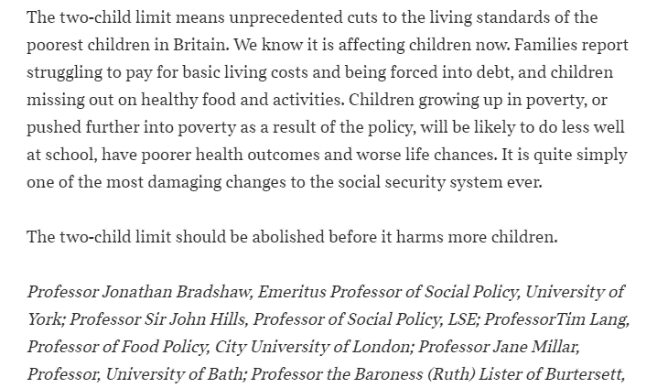 Tom Sefton (@tasefton) on Twitter photo #twochildlimit is one of the most damaging social security policies ever and should be abolished, say academics in letter to <a href="/thetimes/">The Times and The Sunday Times</a> <a href="/ProfJBradshaw/">Jonathan Bradshaw</a> <a href="/CPAGUK/">Child Poverty Action Group</a> <a href="/womensaid/">Women's Aid</a> <a href="/refugeecouncil/">Refugee Council 🧡</a> #twochildlimit is one of the most damaging social security policies ever and should be abolished, say academics in letter to <a href="/thetimes/">The Times and The Sunday Times</a> <a href="/ProfJBradshaw/">Jonathan Bradshaw</a> <a href="/CPAGUK/">Child Poverty Action Group</a> <a href="/womensaid/">Women's Aid</a> <a href="/refugeecouncil/">Refugee Council 🧡</a>