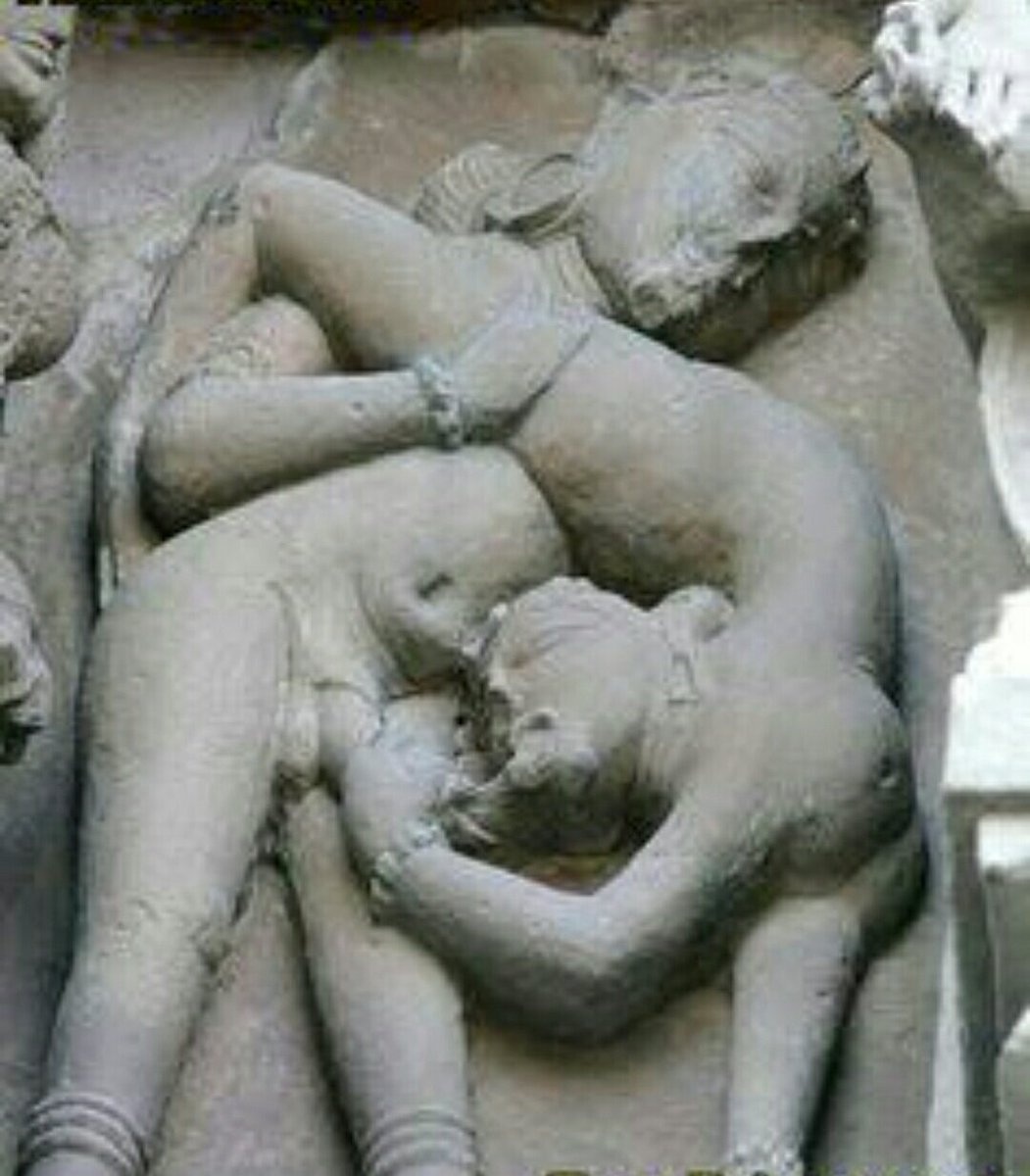 The Khajuraho temples feature a variety of artwork, of which 10% is sexual or  erotic art outside and inside the temples. Some of the temples that have two layers of walls have small erotic carvings on the outside of the inner wall.