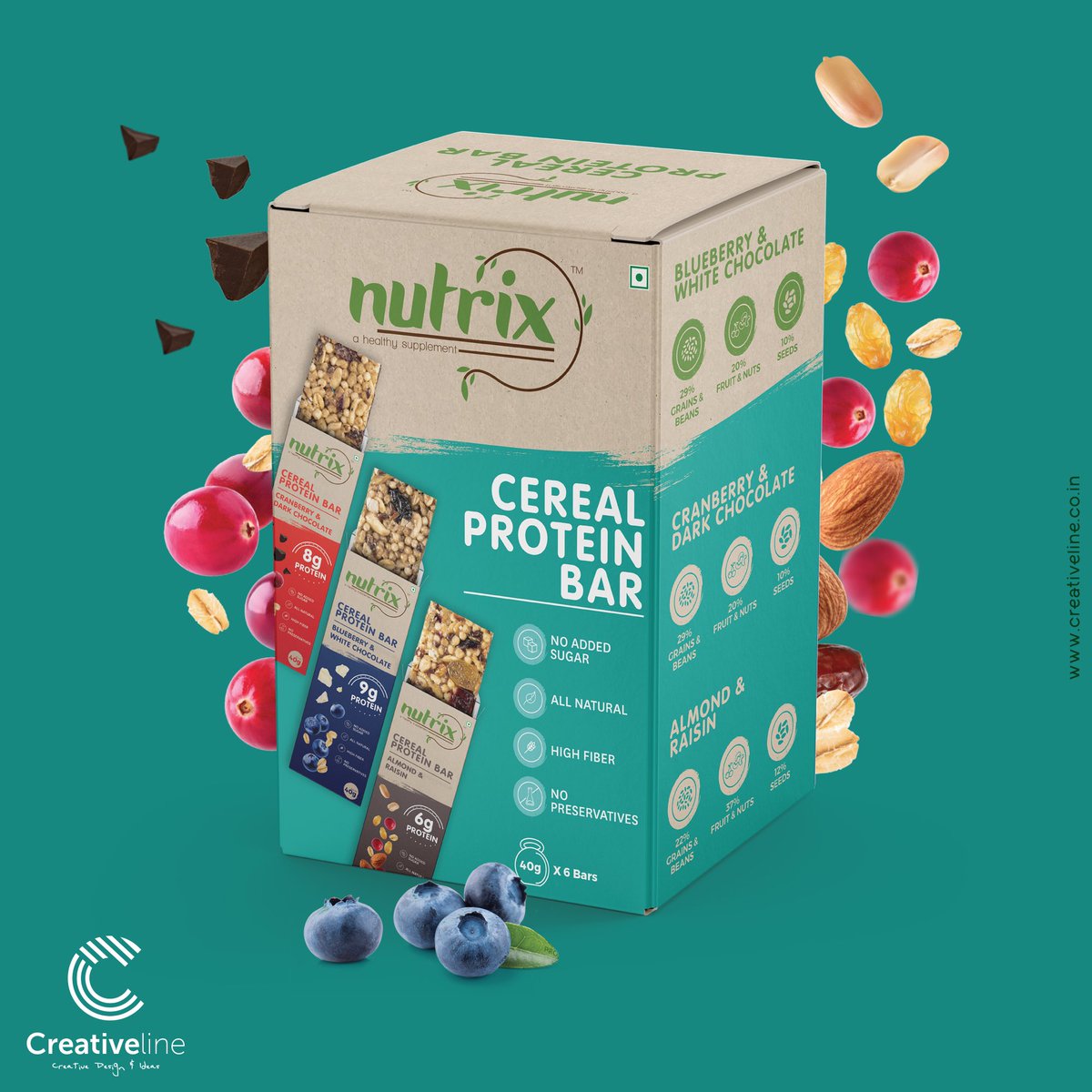creativeline's tweet photo. Our Recent Packaging Design Project for Nutrix Cereal Protein Bar. A Healthy & Nutrient Snack Bar to Reach Healthy Lifestyle. Go Grab Yours Now from Flipkart.
#nutrix #creativeline #cerealbars #energybar #packagingdesign #branding #logodesign #graphicsdesign #india #designagency https://t.co/59SwPZyJRS