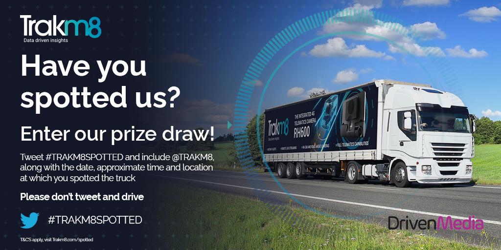 Trakm8's tweet photo. Don't forget today is the last day to enter our July #Trakm8Spotted competition! The winner from the July entries will be picked tomorrow! Good luck! @DrivenMediaUK https://t.co/UHdN6v6Lt4