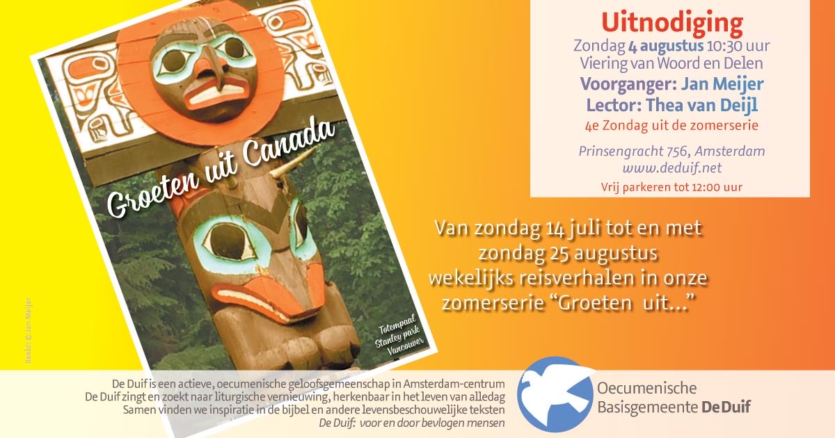 deduif's tweet photo. Het gaat over de aarde en de wereld in jezelf.

Je bent zondag 4 augustus a.s. om 10.30 uur van harte welkom in #deduif Amsterdam!
Voorganger Jan Meijer
2/2 https://t.co/pG1kqee9Mi