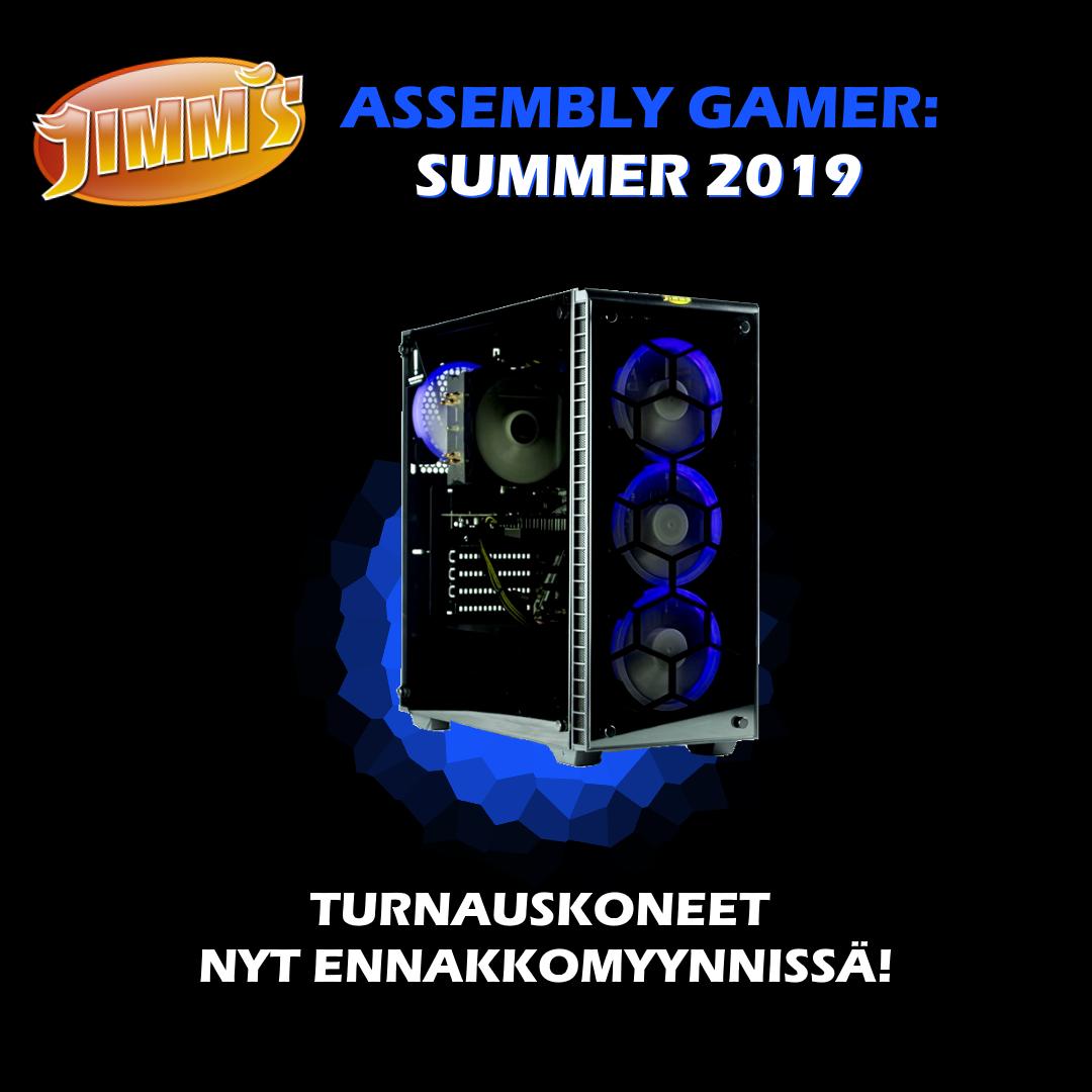 Jimms_fi's tweet photo. Assembly Summer 2019 -demokoneet nyt ennakkomyynnissä! Toimitukset alkavat tapahtuman jälkeen, viikolla 33! Myydään ilman Windows -lisenssiä! https://t.co/aCBOWsqOP2 #jimmsgamer #pelitietokone #asmparty https://t.co/emIWGm42Tm