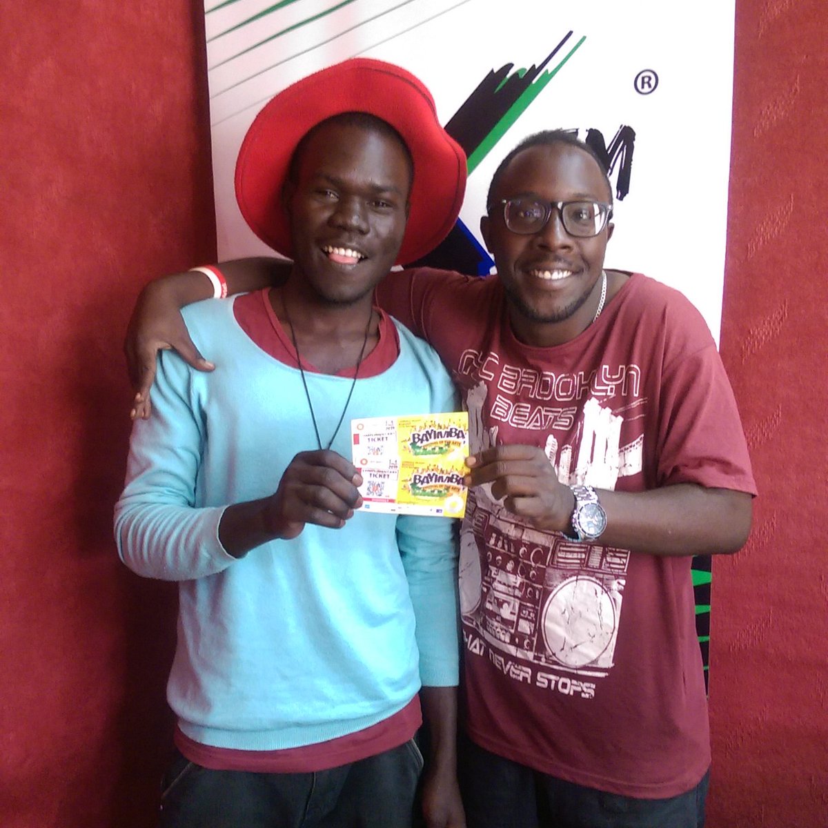 XfmUG's tweet photo. Congratultions to @BugingoIan and Osuku Ismail, today's lucky winners of tickets to #Bayimba2019.

#LunkuluIsCalling https://t.co/ptpjn85F9b