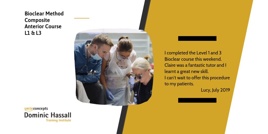 Dominic_Hassall's tweet image. Upcoming courses are filling quickly, don&apos;t miss out, book online today.

Bioclear Method Composite Anterior Course L1 &amp;amp; L3
Friday 22nd and Saturday 23rd November 2019

Bioclear Method Composite Posterior Course L2 &amp;amp; L4
Friday 28th and Saturday 29th February 2020

#bioclearmethod