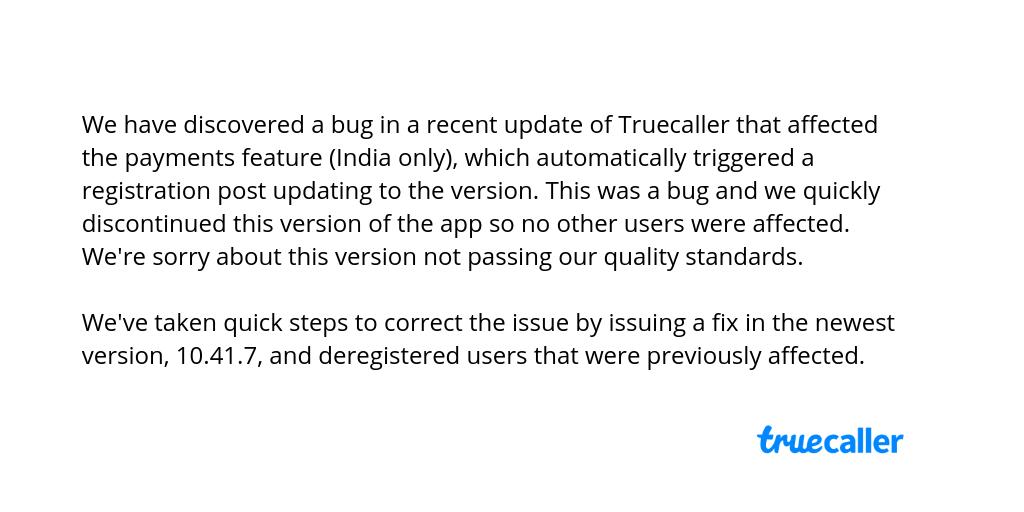 truecaller app issues