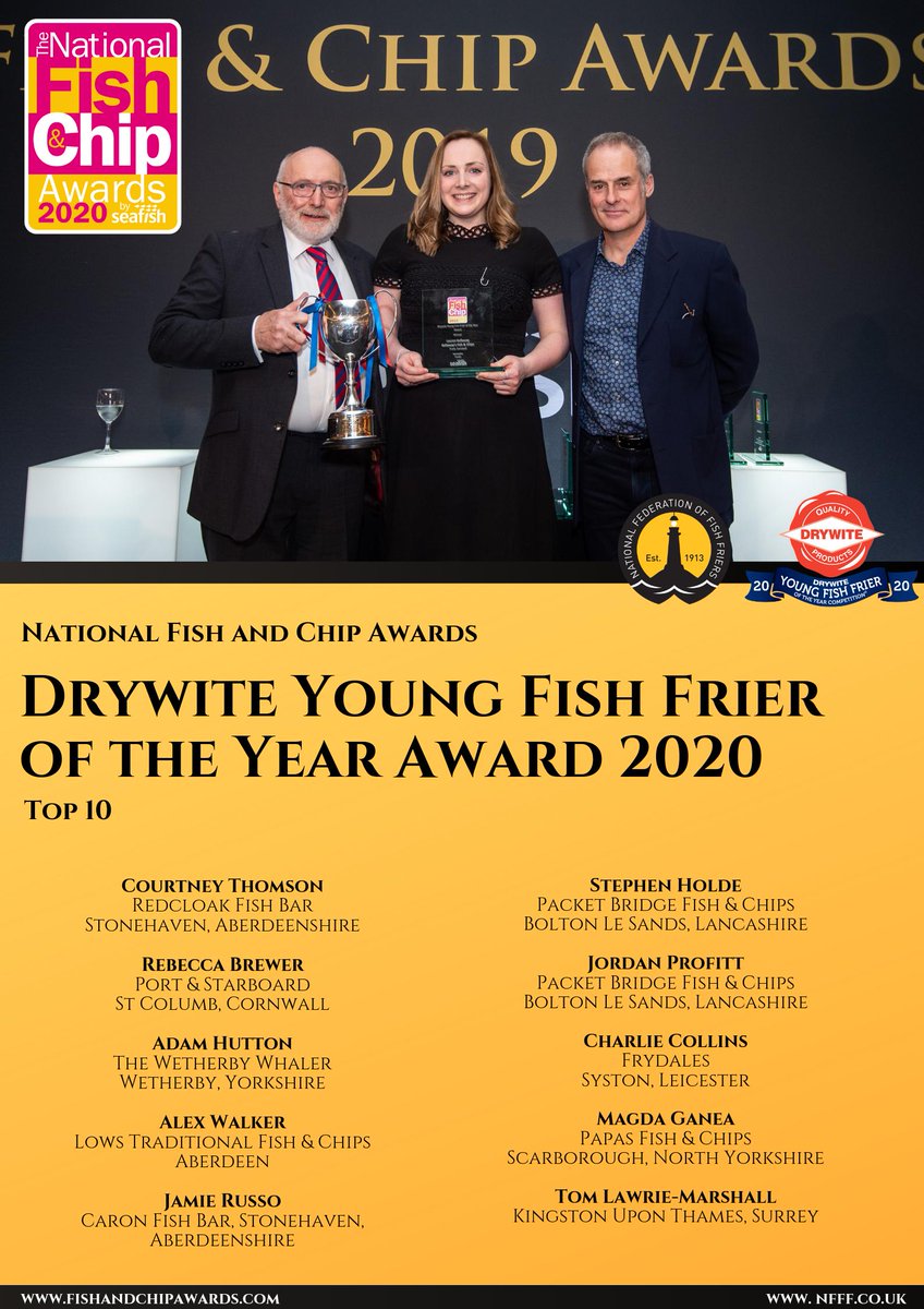 NFFF_UK's tweet image. UK's Young Fish Frying Talent Announced in Drywite Ltd Young Fish Frier of the Year Top 10!

Read more ➡️ nfff.co.uk/news/item/uks-… #fishandchips