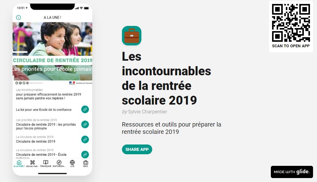 Les #incontournables de la #Rentrée2019 ! #LOI #TextesRéglementaires #Recommandations #Ressources Préparer la rentrée sans jamais perdre vos #repères ! Petite application à consulter sans modération tablette, smartphone et ordinateur ! Bonne découverte ! rentree2019.glideapp.io