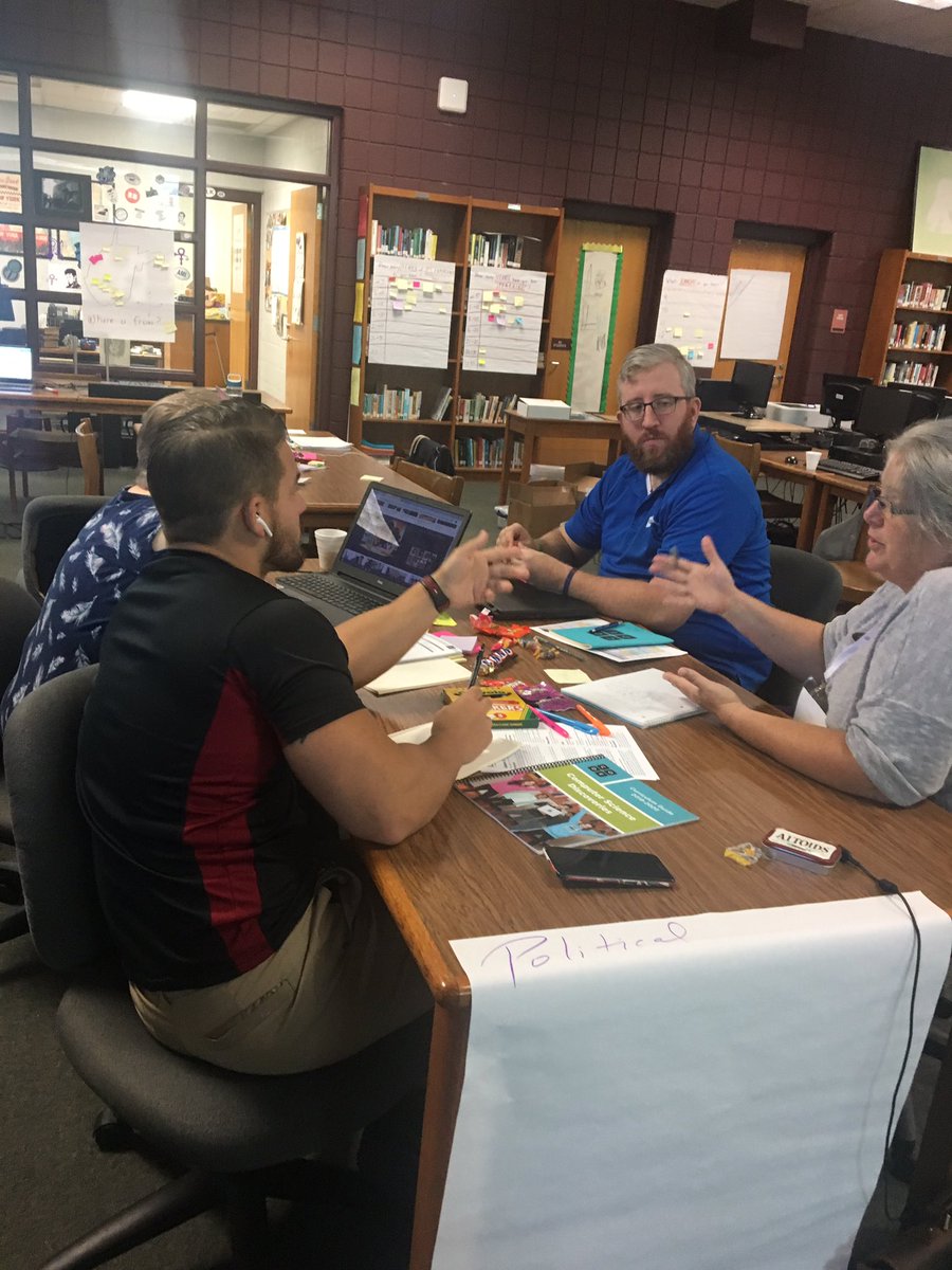 schwingaling's tweet image. Taking time to discuss how to make a strong CS community and sharing our @Flipgrid elevator pitches to stakeholders. #codewv #CS4WV