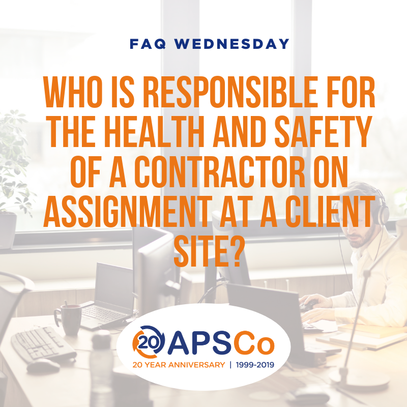 APSCo_org's tweet photo. The responsibility will lie with the client, but recruiters have the responsibility to obtain H&amp;S information from the client &amp; give this to the contractor, before assignment start. Co-operation &amp; communication between all parties is key.

Read more: https://t.co/Q9NEsvTpMC https://t.co/RZWZ47aPZ8