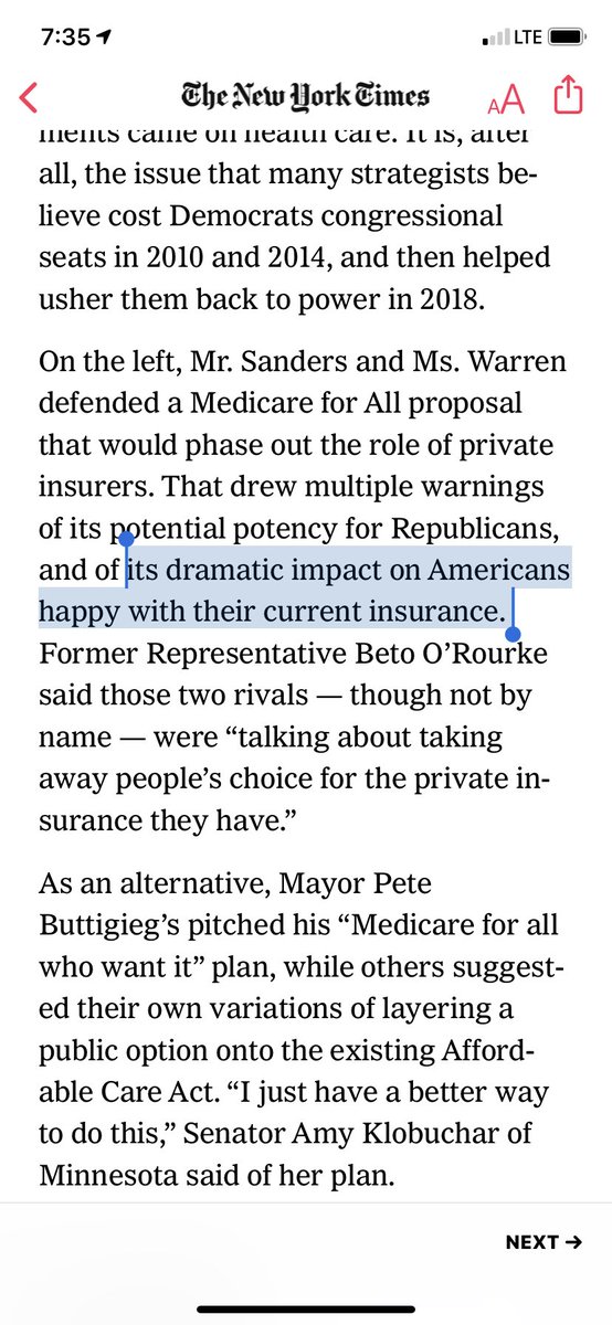 Who are these “Americans happy w their insurance”? ⁦@nytimes⁩ ??? #Democracy = #InformThePublic