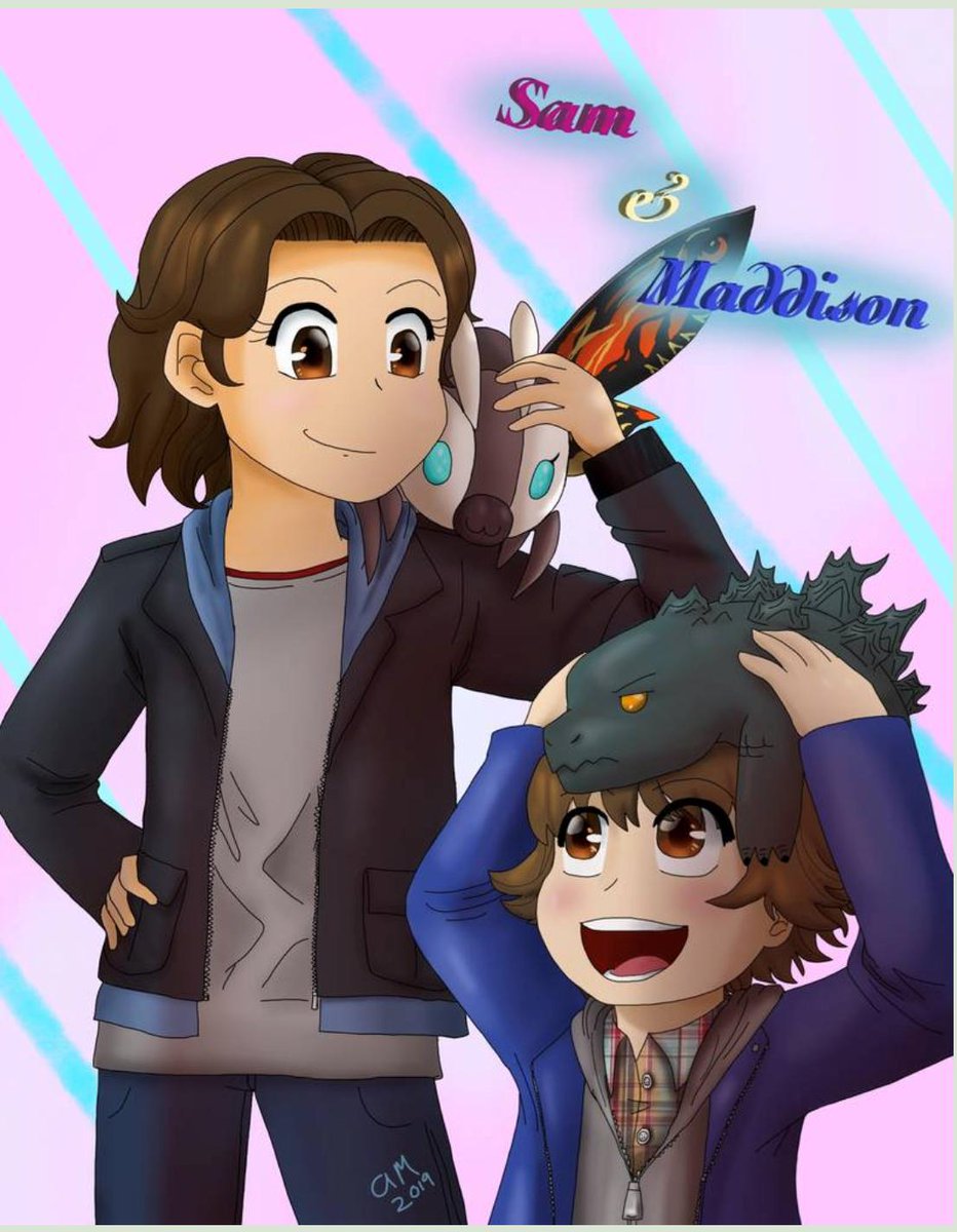 carsonbolde's tweet photo. Thank you FallenAngel5414 for creating this fun #GodzillaMovie #fanart depicting a world where #SamBrody and #MadisonRussell unite. Thankful for #Godzilla fans! @Milliestopshate, check us out! #godzilla2014 #godzilla2019 #godzillakingofthemonsters #milliebobbybrown #carsonbolde https://t.co/Fg5aJO9Yrr