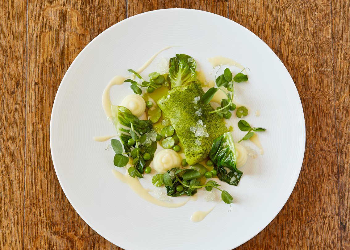 Gravetye Manor (@gravetyemanor) on Twitter photo Loin of South Coast Haddock with lettuce, broad beans, peas, pickled elderflower and gin by 👨🍳 <a href="/GeorgeBlogg/">George Blogg</a> produce from our kitchen garden #homegrown Loin of South Coast Haddock with lettuce, broad beans, peas, pickled elderflower and gin by 👨🍳 <a href="/GeorgeBlogg/">George Blogg</a> produce from our kitchen garden #homegrown