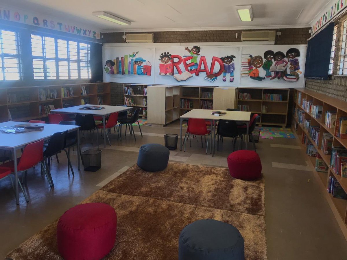 SchoolAidSA's tweet image. All the very best in your new #library Isipho Primary School. Here’s to many years of reading and learning. The future looks bright! ♥️👏📚