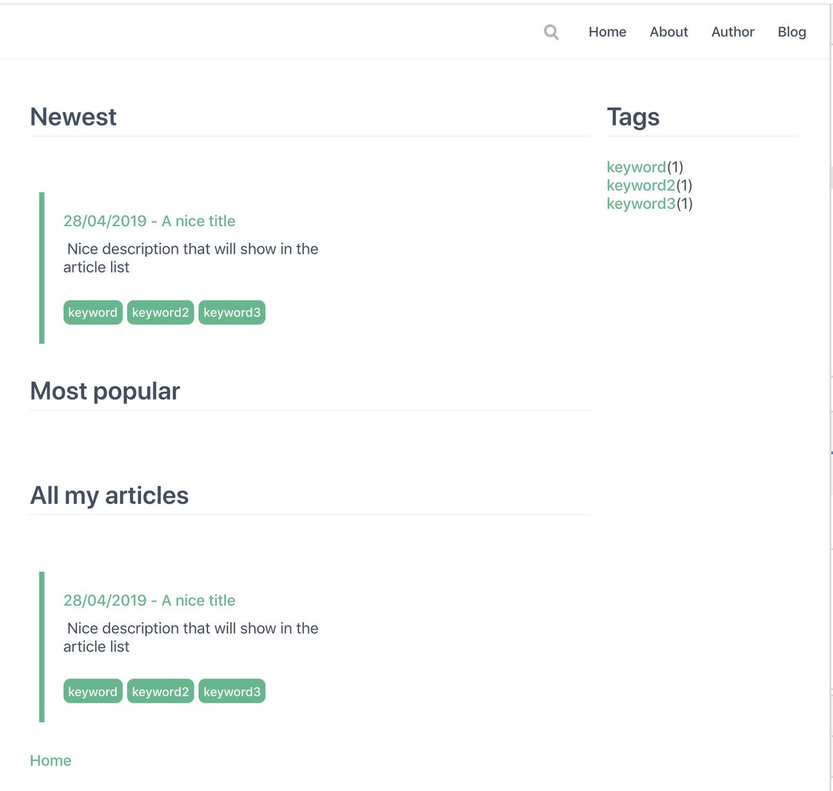 chris_noring's tweet image. Want a blog set up where you can just start typing markdown and everything else is set up? I've open-sourced my blog structure.. 1 min set up. Article list, tag list, search, tags, Google Analytics. This is #vuepress with batteries included github.com/softchris/blog… Enjoy :)
