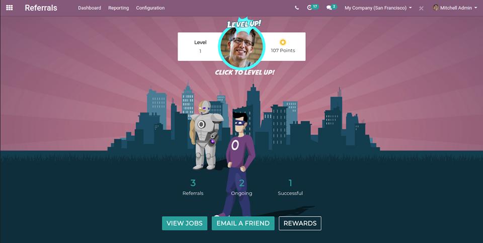 Cybrosys's tweet image. New Referrals App for Odoo 13 Enterprise Edition. An easy way to source more resumes, find the best talent, and build a successful business culture. Simply refer to your friend and earn rewards for your good referral. 
#odoo13 #odoo13features #odoo #cybrosys @belajarERP