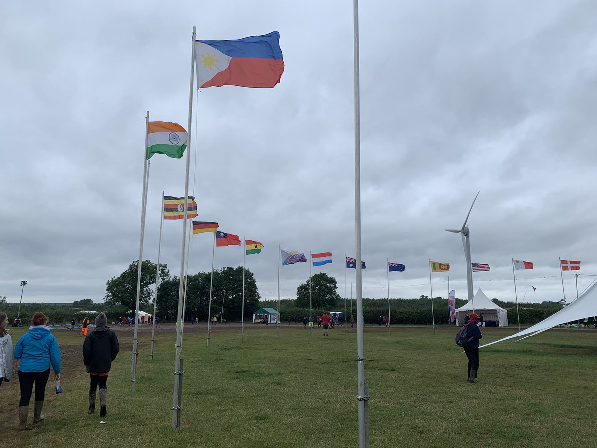 BBCLeicester's tweet photo. Saying goodbye to #CharnwoodInternationalScoutandGuideCamp, organisers are sending youngsters home early because of ‘unprecedented rain’.   Many are sad to leave but looking forward to a warm dry bed. @Charnwood2019 https://t.co/wOfpYDGgmp