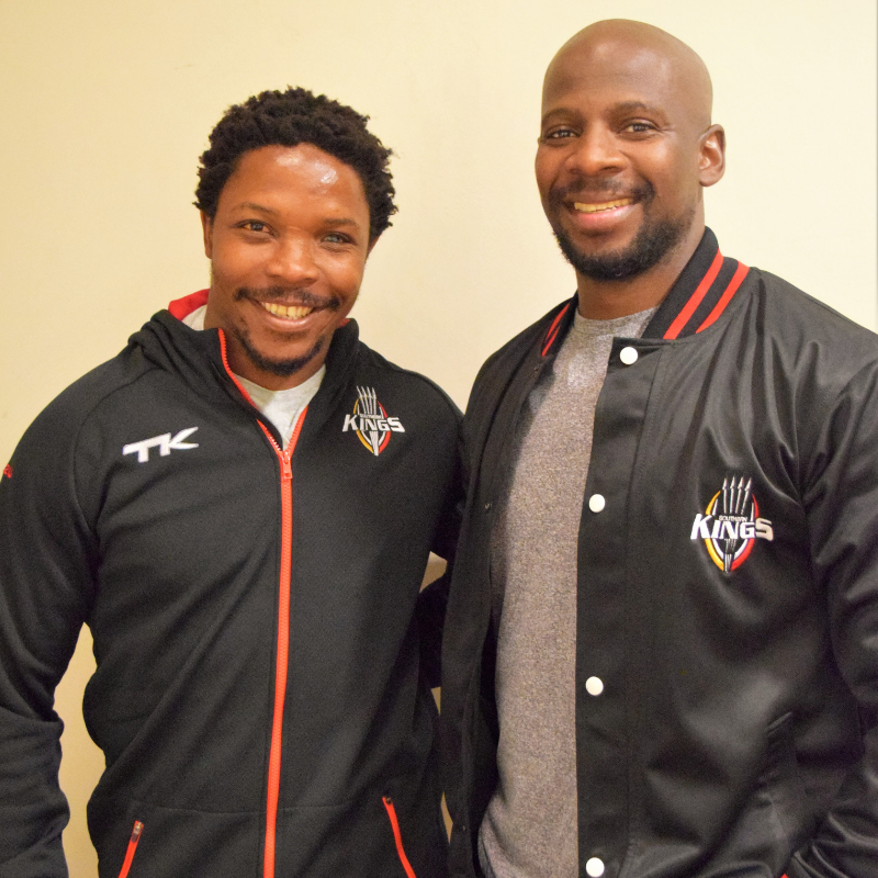 🔴 WELCOME BACK ⚫
We are pleased to welcome back our homegrown coach, Vuyo Zangqa, who re-joins the ISUZU Southern Kings as Assistant Coach. 
"Coach Vic" received a warm welcome from Team Manager, Zingi Hela, today after a two-year stint in Germany. 
Welcome back, Coach Vic!