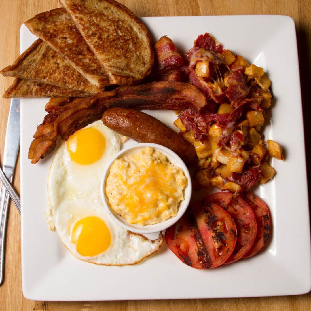 Didn't have time to get breakfast this morning? It's okay you can come get a plate of our Belfast Breakfast for dinner!