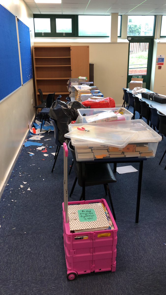 It gets worse before it gets better, right? #classroommakeover #nqt #englishclassroom @ManorHighSchool @EnManor