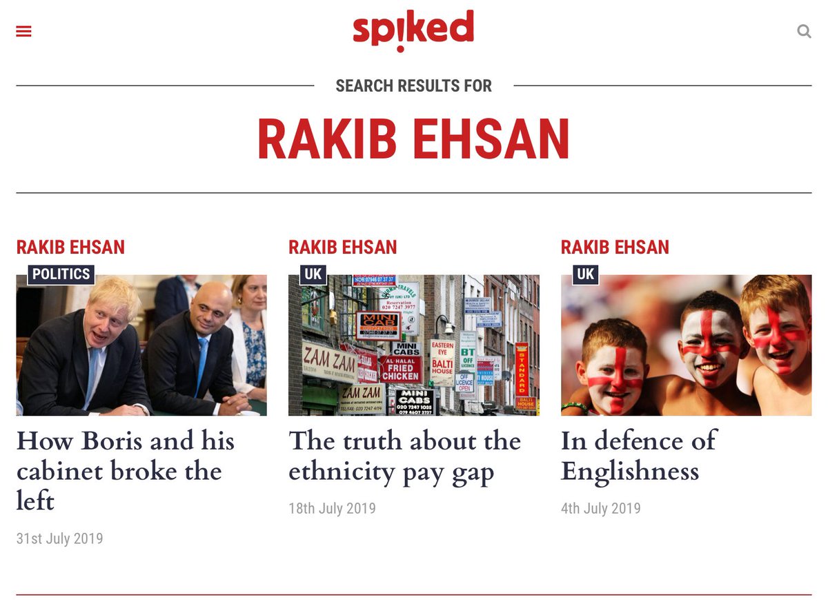 ...Here’s one of All In Britain’s main contributors, Rakib Ehsan of the Henry Jackson Society and Spiked regular, also seen writing in The Sun about how Boris can’t be a racist because some of his best Cabinet members are Asian.  https://allinbritain.org/author/rakib/   https://www.spiked-online.com/?s=%E2%80%AARakib+Ehsan%E2%80%AC