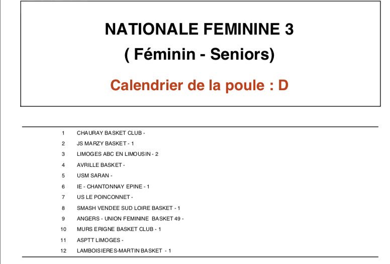 poinconnetbaskt's tweet photo. NF3 saison 2019/2020 https://t.co/fCLLxZaH8q