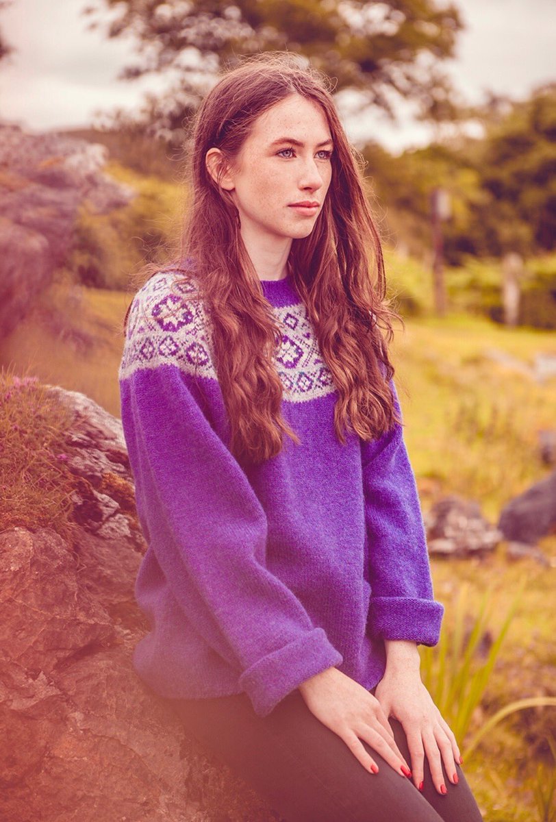 For more info on the jumper message us! 🌟💜 #isleofskye #skye #purple #fairisle #icelandic  #scottish #knitwear #forsale