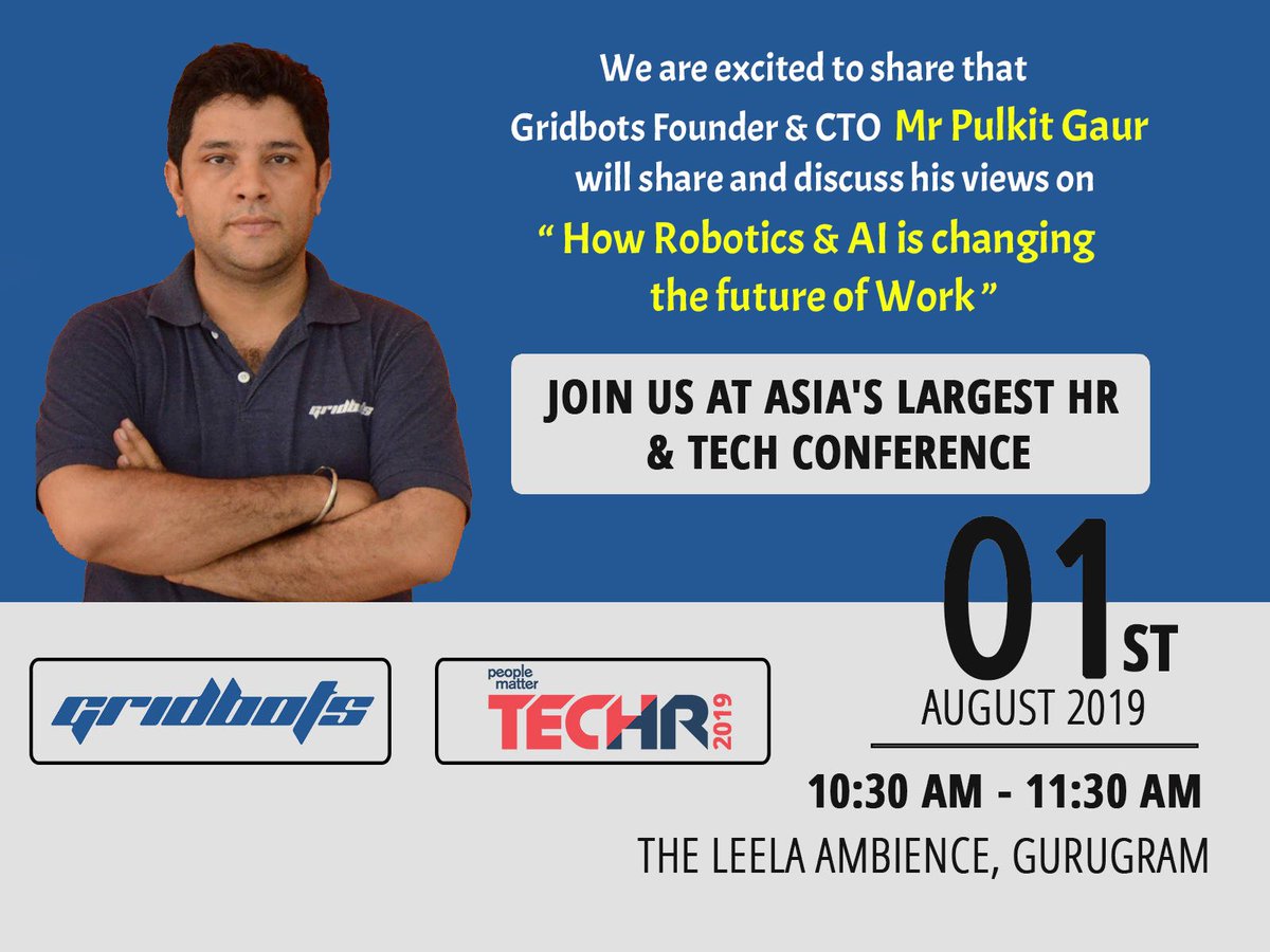 gridbotsPR's tweet image. See You Tomorrow At TECHR 2019,GURUGRAM!