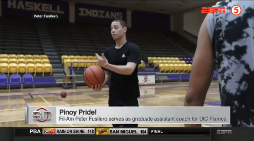OneSportsPHL's tweet photo. Peter Fusilero reppin' the country as part of the UIC Flames coaching staff!

https://t.co/hhxO38WFAu | #SportsCenterPH https://t.co/6gEqv5O4zm