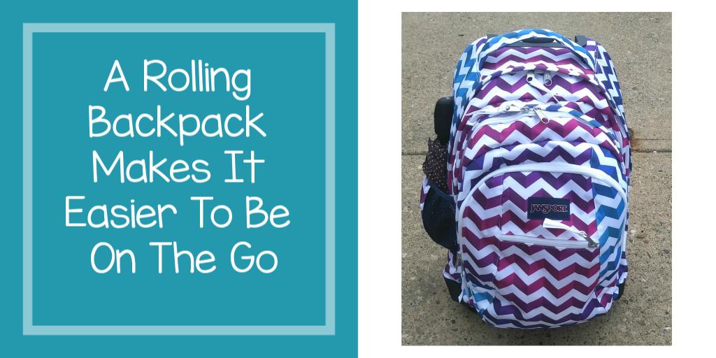 Chronicallygina's tweet image. A #rollingbackpack makes it easier to work or study on the go. Using a rolling #backpack is beneficial for your back, not just a convenience. buff.ly/2KrFJ3R