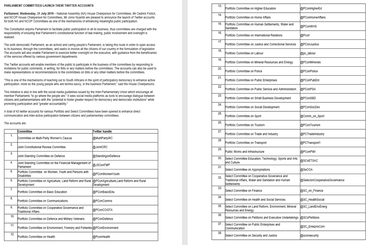 Portfolio Committee on Police tweet media