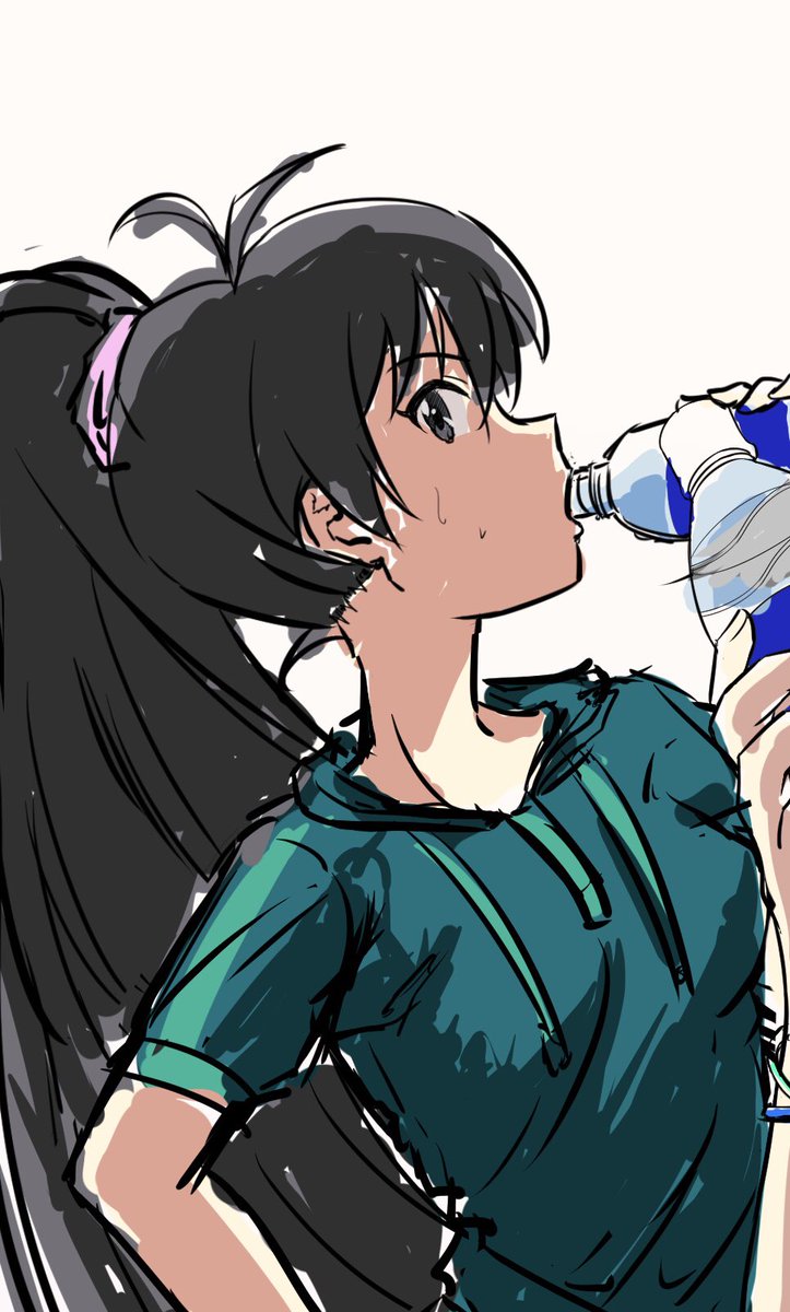 我那覇響 「チラひびき。全然途中ですがw 」|たか月Pのイラスト