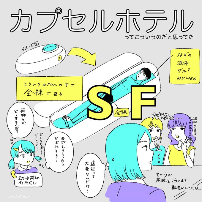カプセルホテルってこういうのだと思ってた #子供の頃の勘違いをあえて言おう 