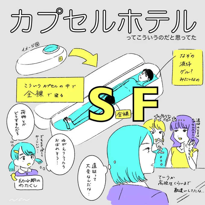 カプセルホテルってこういうのだと思ってた #子供の頃の勘違いをあえて言おう 