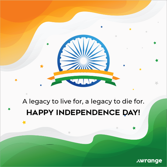 AwrangeDigital's tweet photo. Warm wishes on account of Independence Day from Team Awrange! May we celebrate this gift of freedom bestowed upon us by our ancestors in a wise and respectful manner. .
.
#awrange #awrangedigital #independenceday #Independence #pune https://t.co/fy3HizJvg2
