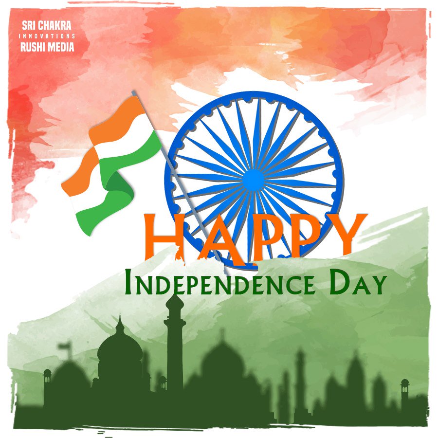 RushiMedia's tweet photo. Wishing everyone a very Happy Independence Day!  #HappyIndependenceDay 🇮🇳 #IndiaIndependenceDay https://t.co/djLurLkDt8