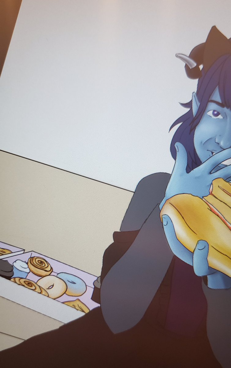 ZulicLiadonArt's tweet photo. Some adorable things are happening with @LauraBaileyVO 's Jester and pastries!!!!
#criticalrole #criticalroleredraw #art #digitalart #Jester #criticalroleart https://t.co/q2KXFxITZW