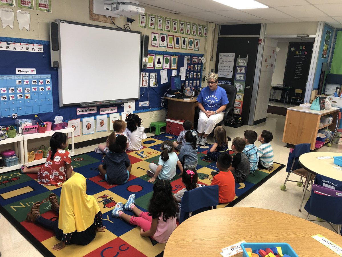 Look at how engaged these phenomenal kindergarten students were to their wonderful teacher this morning.  You’d never know it was only their first day of school! #schafersharks #D45Learn4Life