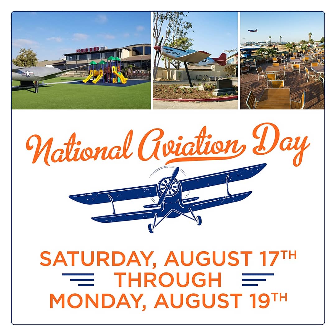 TheProudBird's tweet photo. Come celebrate National Aviation Day Saturday through Monday!
Saturday and Sunday:
Guided tours to learn about our airplanes and displays from 12:30pm-2:00pm #LAX #theproudbird #proudbird #moviemonday #happyhourla #happyhour #nationalaviationday #paperplanes #happyhour https://t.co/G7hbBMk3fw
