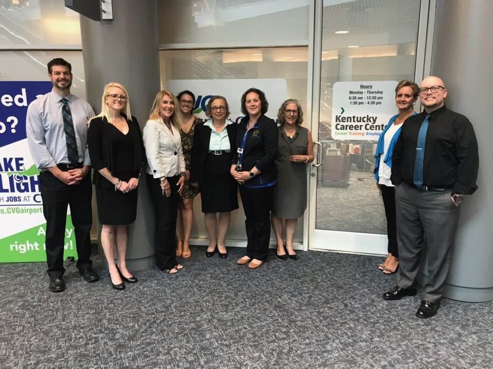 lanagordon's tweet photo. Great visit to Northern Kentucky. Visited the Airport Career Center at CVG airport. This Career Center is one of two in the nation to have a location amidst businesses with jobs within the air service sector. They have a very high success rate with matching people to jobs. https://t.co/VAZV6kmZwM