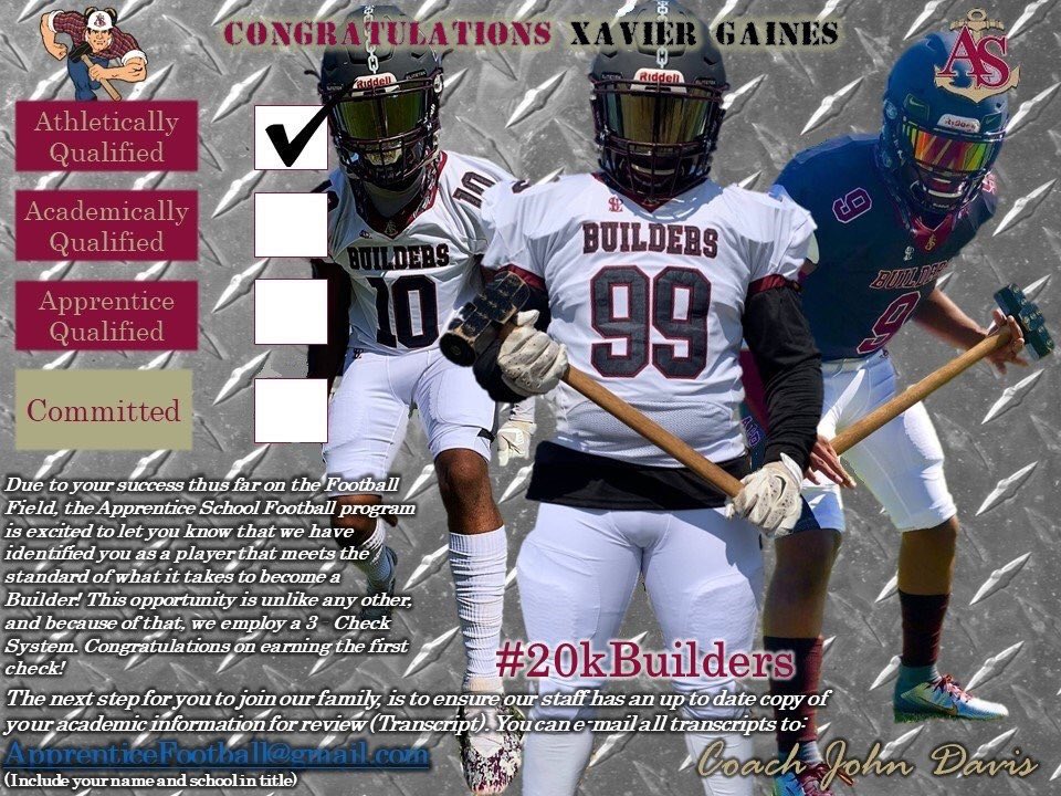 Xavier_M_Gaines's tweet photo. Blessed to receive my 1st #ASCheck from the Apprentice School. Excited to explore my potential six figure future as a #20KBuilder #ChaseACheck 
@ApprenticeHFC https://t.co/H5HFhvBieI https://t.co/78XJc6owXS