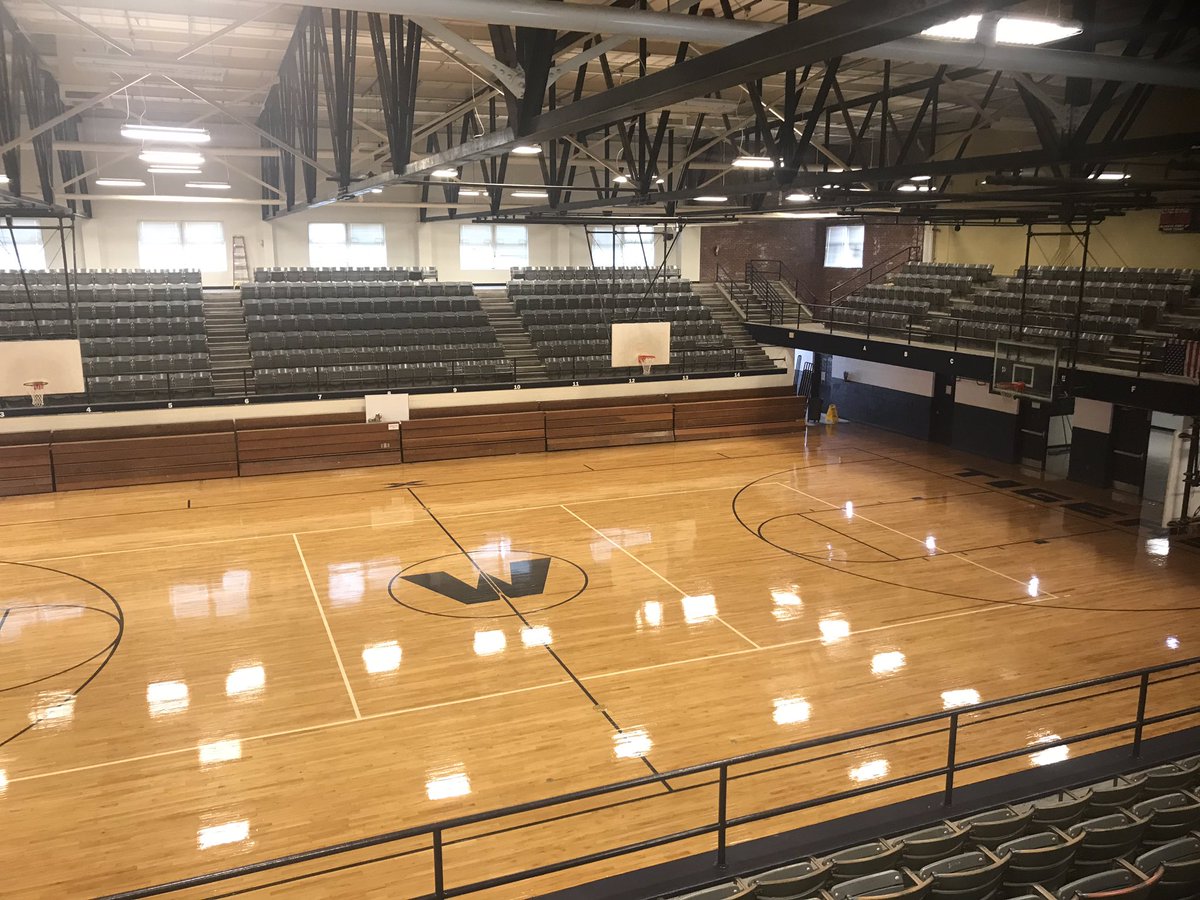 Our gym is ready for our <a href="/WillistonTigers/">Williston Tigers</a> !!! This is by far one of my most favorite spots in our building! It’s astonishing to envision just how many people have had the chance to experience this beautiful space over the years! 💙🐯💛 <a href="/AkABaba76/">A. Kirby</a> <a href="/Jill713/">Jill Larson</a> <a href="/Alisheez/">Alisha Sheesley</a>
