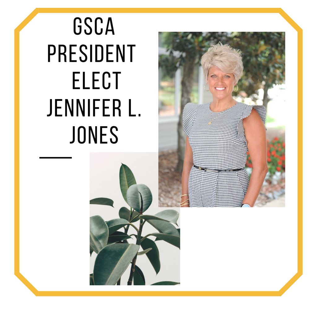 WeAreGSCA's tweet photo. Meet Jennifer L. Jones
GSCA President-Elect 2nd year on the Executive Board. "I joined the GSCA Board to help advocate for our students and our profession. Great to network, share resources and learn from other school counselors across the state." #MeetTheGSCABoard #Advocacy https://t.co/3sKCENSOtz