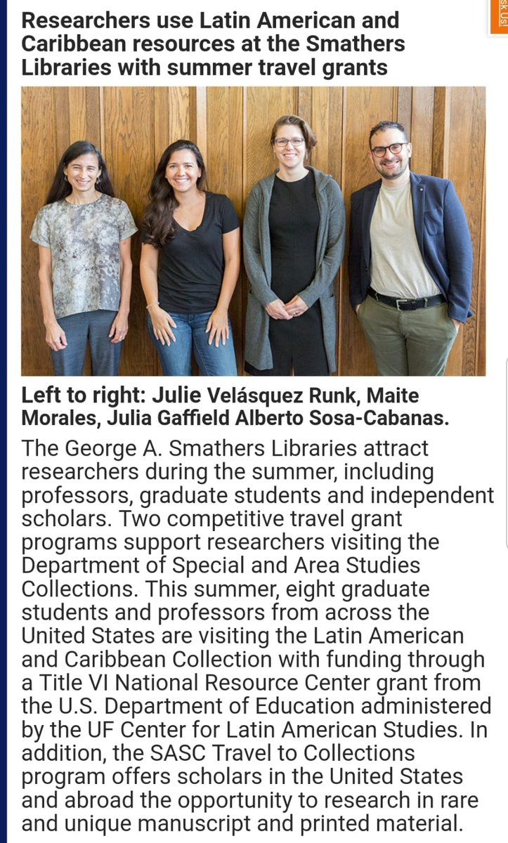 SosaCab2's tweet photo. Great experiences, great people at the Smathers Libraries, University of Florida! Thanks Lilli! #UFCenterforLatinAmericanStudies, #Cuba, #archive, #Caribbean, https://t.co/dBNDgQvjx4