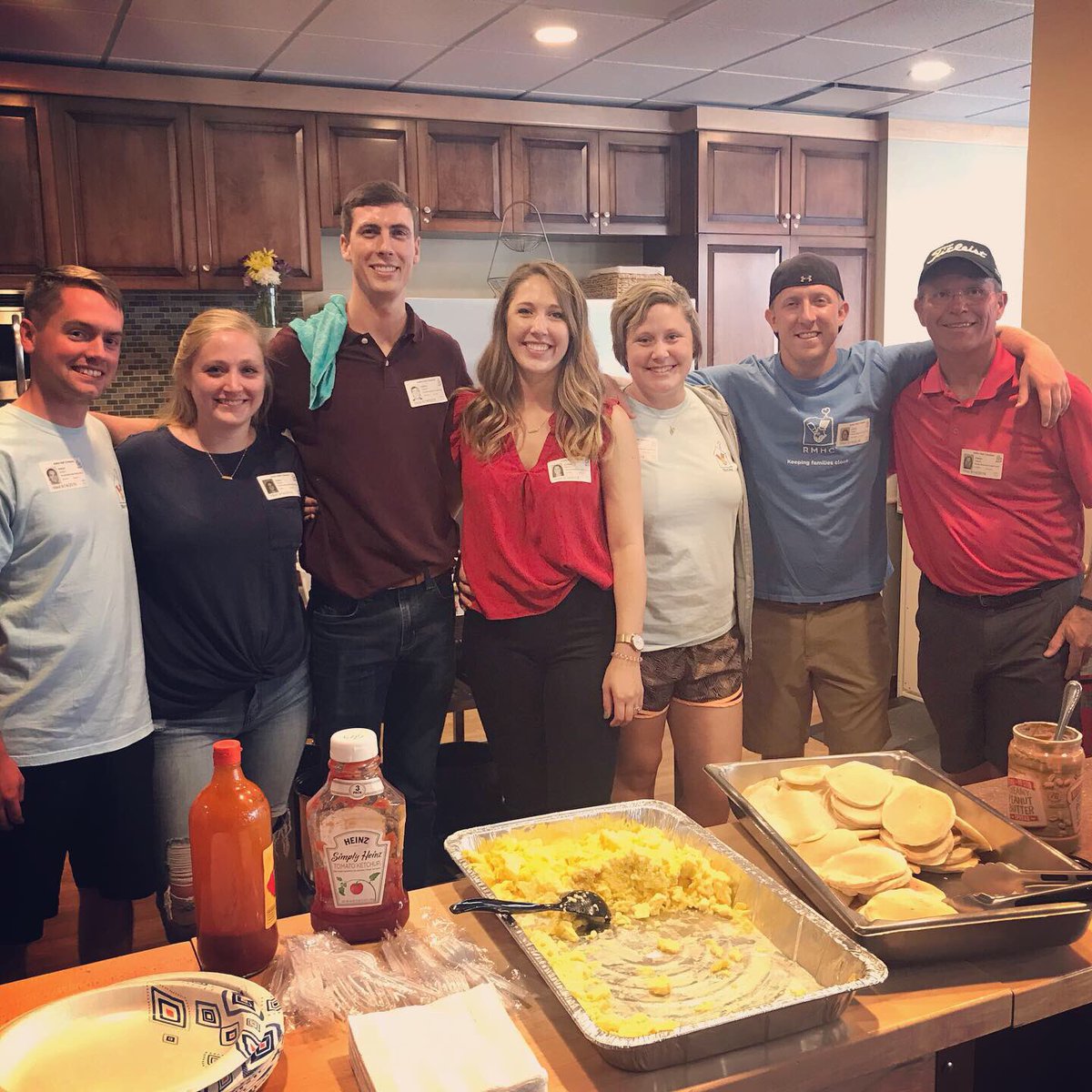 Cooking dinner for families, in the @rmhckc Family Room, with my family...it just felt right ❤️ 💛