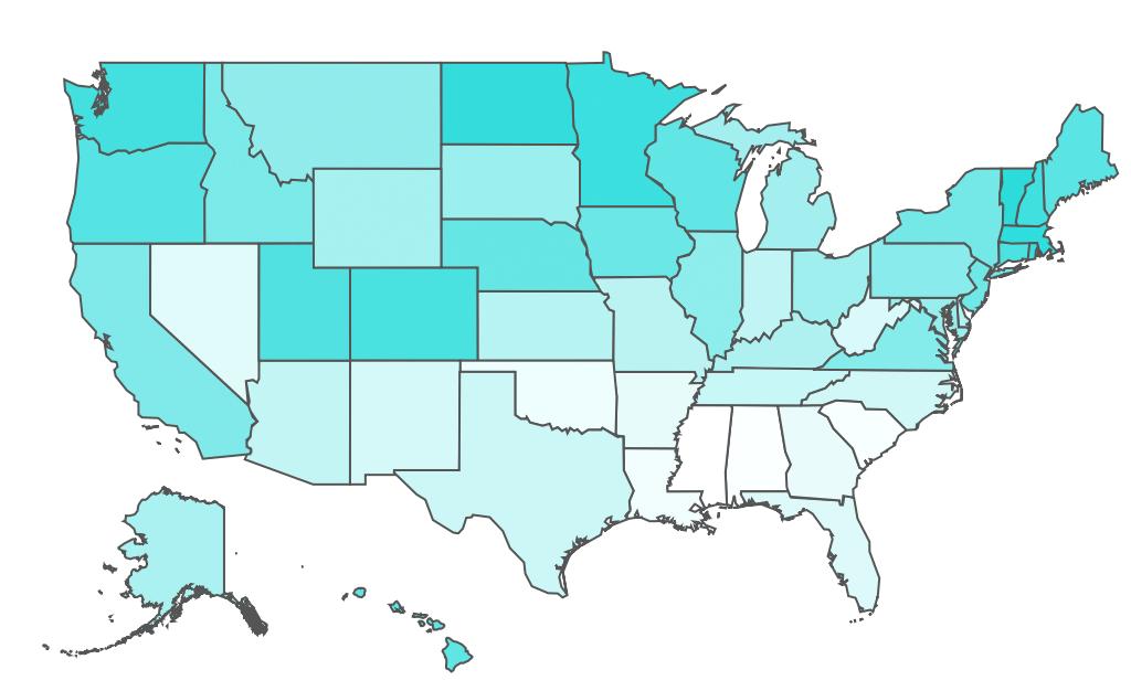 pregnantchicken's tweet image. And the best state to have a baby in is... [drumroll, please] 🤰

#clickablemap #cooltool #statepride buff.ly/2MhlMQu via @ProjectNursery