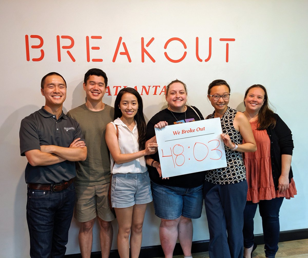 TD2timeMVP's tweet photo. We, #TeamBadMath, successfully stopped the Runaway Train and evacuated all passengers in 48:03 (1:57 left on the clock). πβ³π @BreakoutGames @BreakoutAtlanta Buckhead #BreakoutAtlanta #EscapeRoom #RoomEscape https://t.co/Q7KSwSop46
