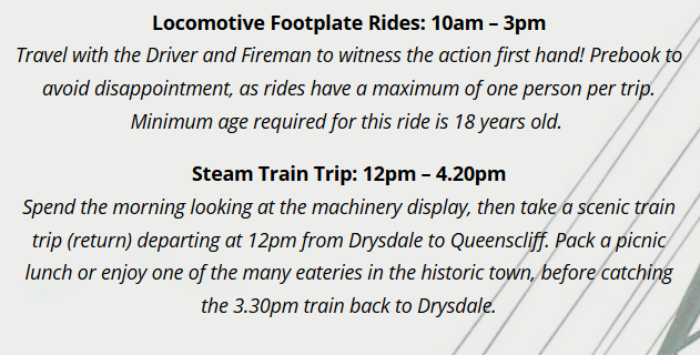 BRailway's tweet photo. If your Dad is in the @GreaterGeelong area and you're looking for somewhere to take him on #FathersDay, head down to #Drysdale railway station... 

There will be machinery displays and train rides - and you can book your Dad a train cab ride! 🚂 > > https://t.co/Fvw7cTjRnN https://t.co/SetaBD9CkM