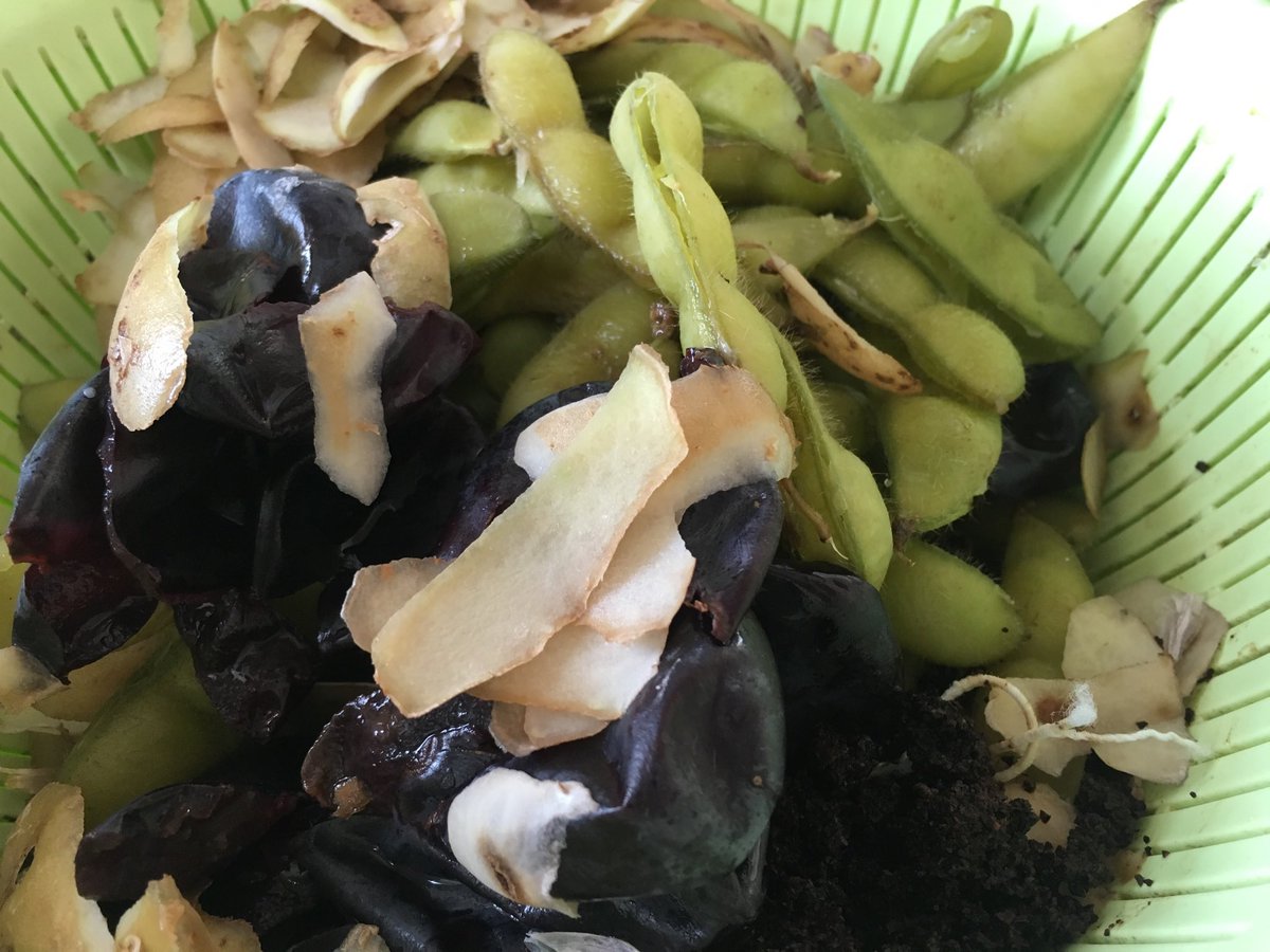 GomiKitchen's tweet photo. きょうの生ゴミ257g
枝豆、巨峰、ジャガイモ、コーヒー豆
#compost 
#コンポスト
#kitchengarbage
https://t.co/ayPc6xlHkx https://t.co/nGVbl8mfQj